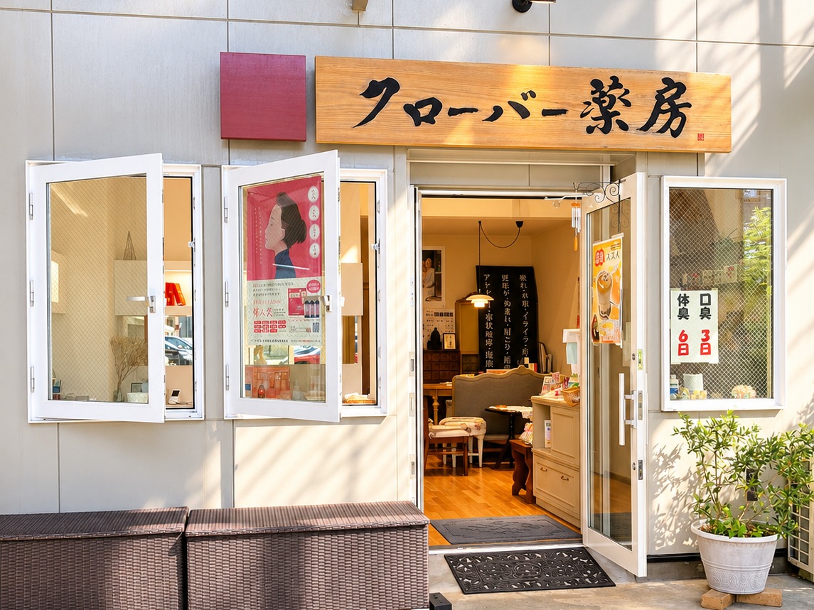 クローバー薬房 店舗入口